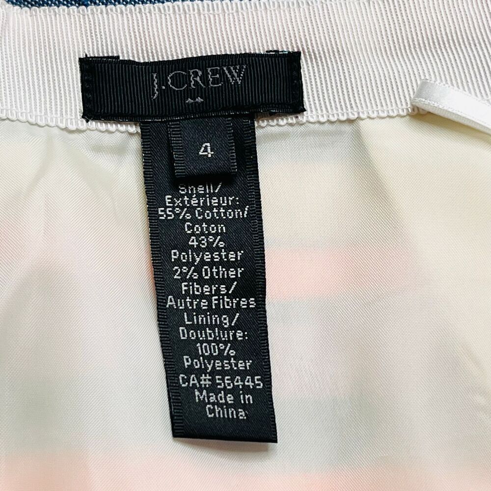 J. Crew shine stripe mini skirt 1103 size 4 - Picture 3 of 4
